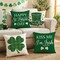 St Patricks Day Decorations,St Patricks Day Pillow Covers 18x18 Set of 4 Scottish Tartan Plaid St Patricks Day Hat Farmhouse Classic Decorative Square Cushion Cases for Sofa Couch